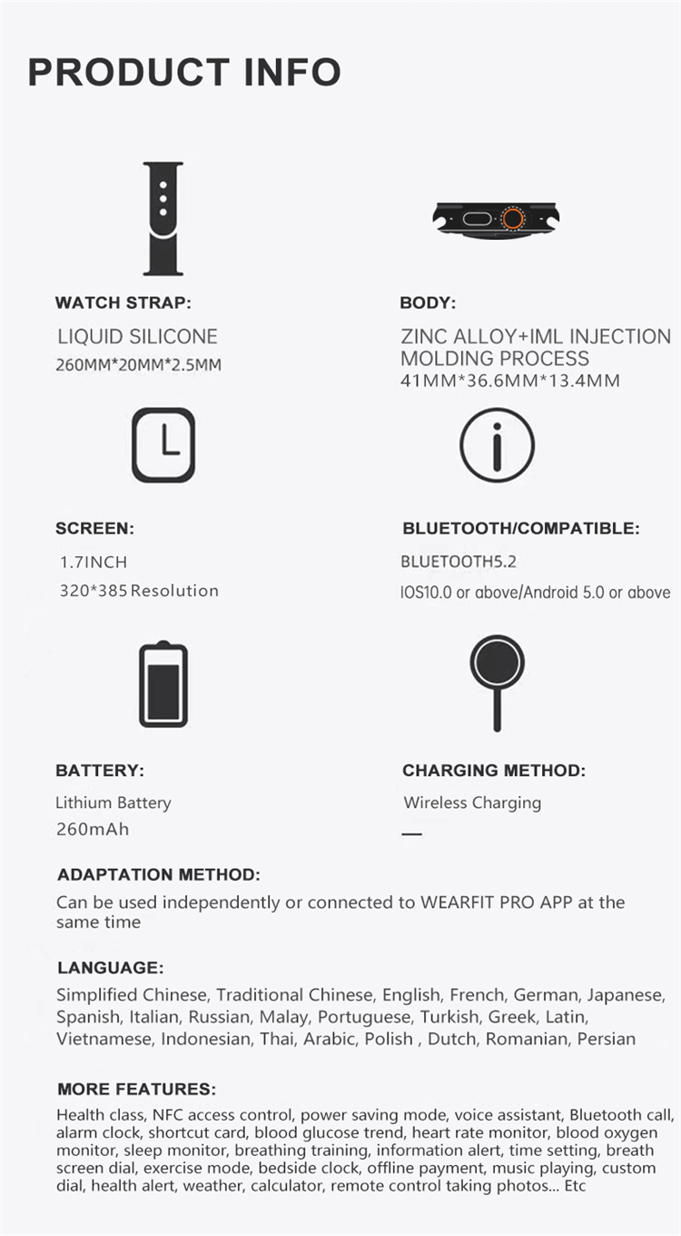 Reloj inteligente Ultra 8 Mini-Shenzhen Shengye Technology Co.,Ltd