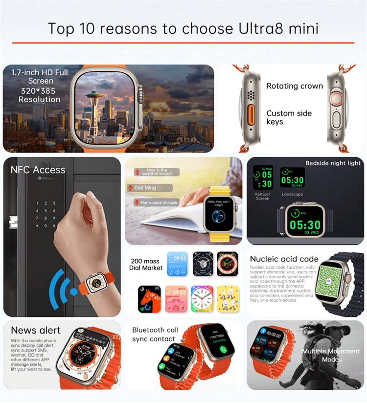 Ultra 8 Mini Smart Watch-Shenzhen Shengye Technology Co., Ltd