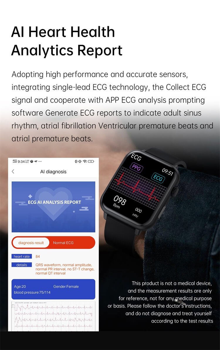 E200 ECG Salute Smartwatch intelligente Monitor della glicemia Android Smart Watch-Shenzhen Shengye Technology Co., Ltd