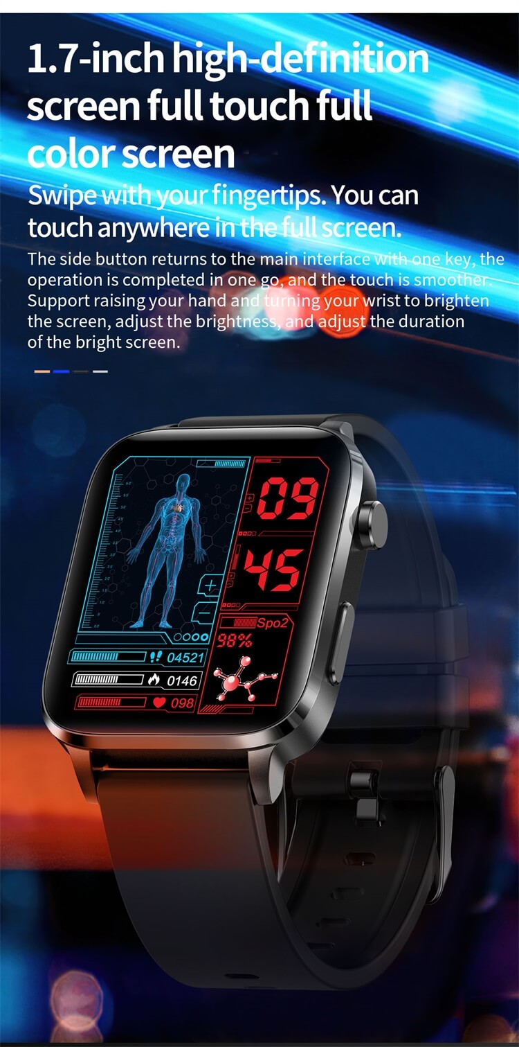 F100 العلاج الطبيعي بالليزر لمراقبة نسبة السكر في الدم Smartwatch Android Smart Watch-Shenzhen Shengye Technology Co.,Ltd