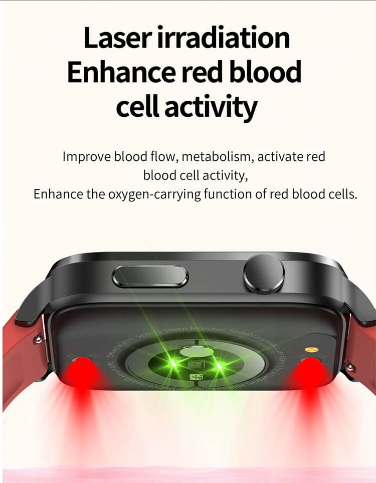 F100 laser fisioterapia monitoramento de açúcar no sangue smartwatch android relógio inteligente-shenzhen shengye technology co., ltd