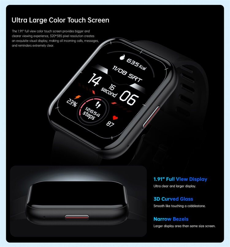 Reloj inteligente N5 para hombres y mujeres con pantalla a color ultragrande de 1,91 pulgadas Reloj inteligente con Android-Shenzhen Shengye Technology Co.,Ltd