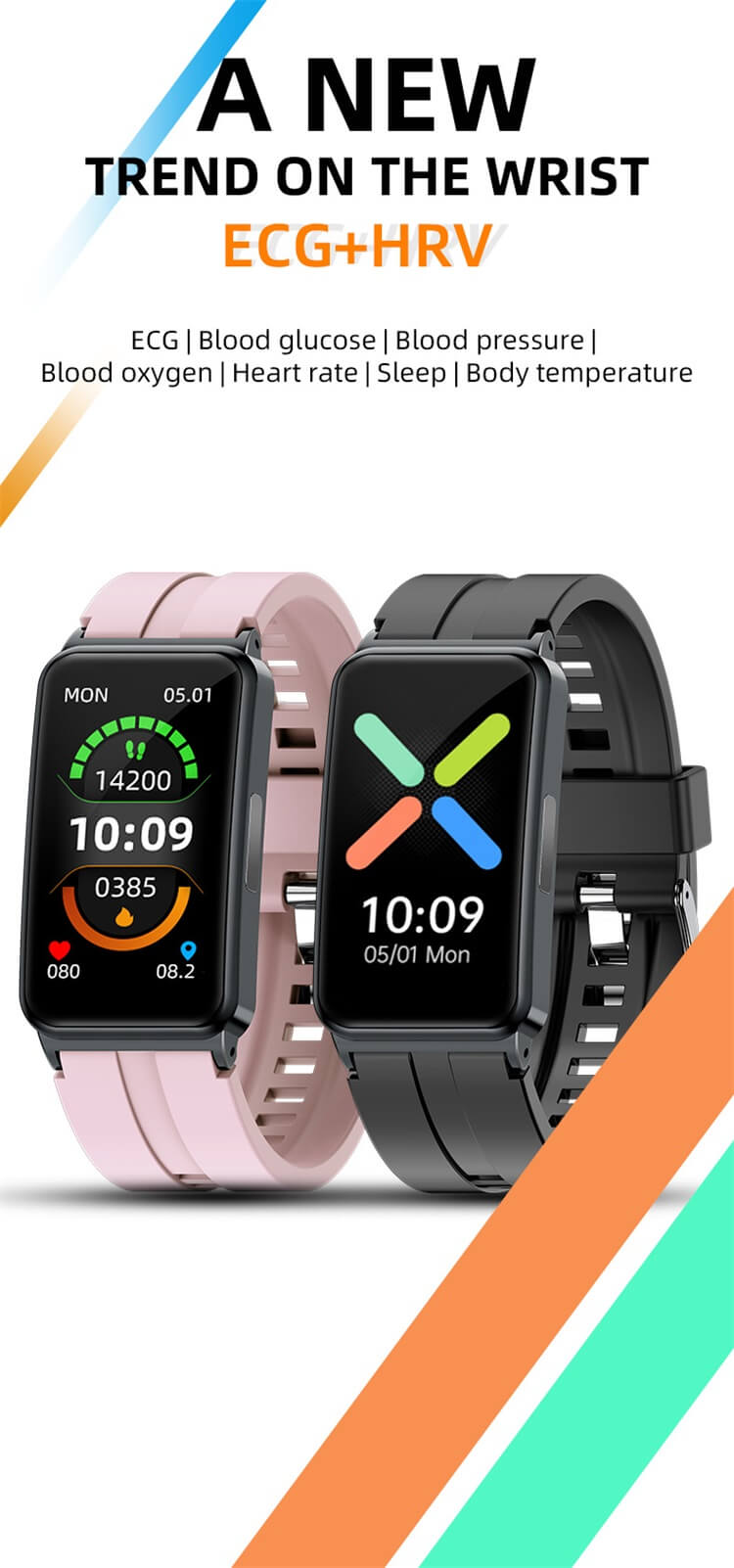 Reloj Medidor Glucosa, Reloj Medidor De Glucosa En Sangre Sin Pinchazos,  Reloj Que Mide Presion Arterial, Reloj Contador De Pasos Y Calorias, 1.47  ECG+HRV Smartwatch Reloj Deportivo Hombre Mujer ( Co 