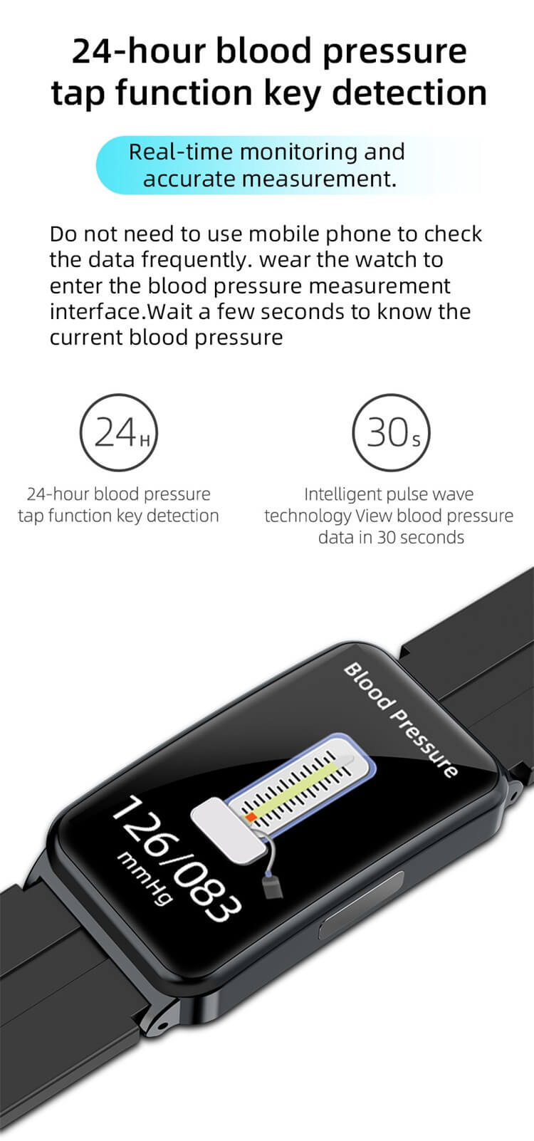 EP01 ECG HRV Glucosio nel sangue Pressione sanguigna Smart Watch-Shenzhen Shengye Technology Co., Ltd