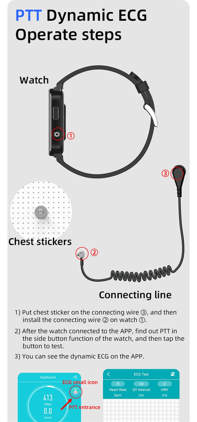 EP03 ECG PTT Glicemia Frequenza cardiaca Pressione sanguigna Temperatura corporea Ossigeno nel sangue 24 ore Dynamic Smart Watch-Shenzhen Shengye Technology Co.,Ltd