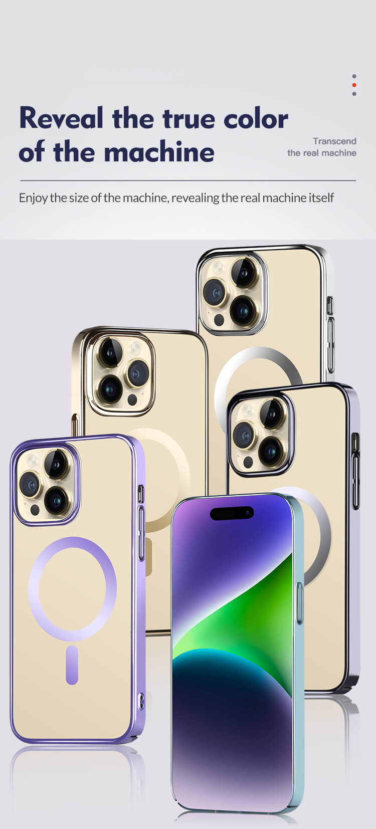 Phone Case Color Plating Magnetic PC Plastic Cover Mobile for iPhone 12 13 14 Pro Max-Shenzhen Shengye Technology Co.,Ltd