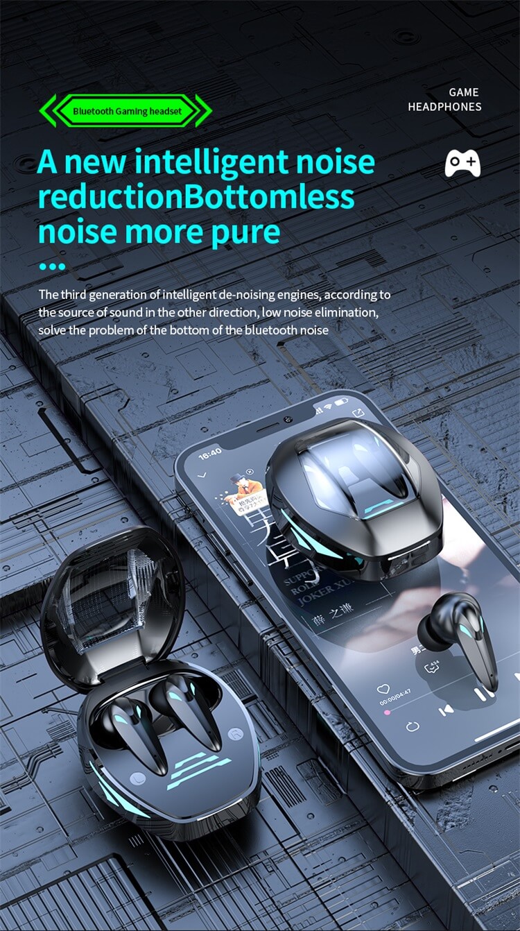 TG09 Gaming-Ohrhörer TWS E-Sports LED-Leuchten Kopfhörer-Kopfhörer Bluetooth-Spielmodus Drahtloser Kopfhörer-Shenzhen Shengye Technology Co.,Ltd