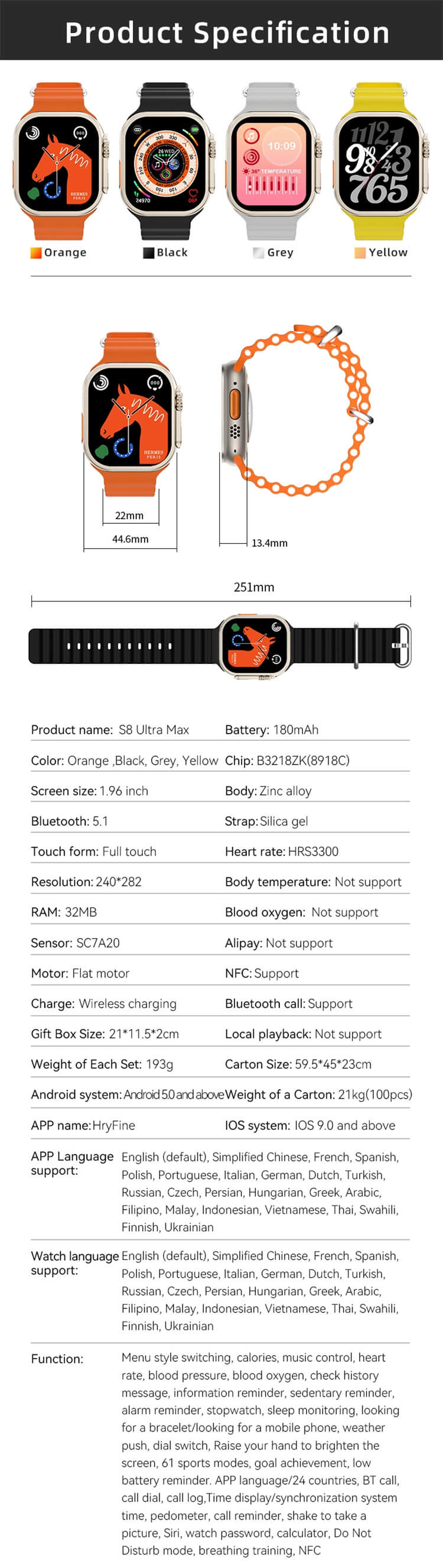 S8 Ultra Max Smart Wath-Shenzhen Shengye Technology Co.,Ltd