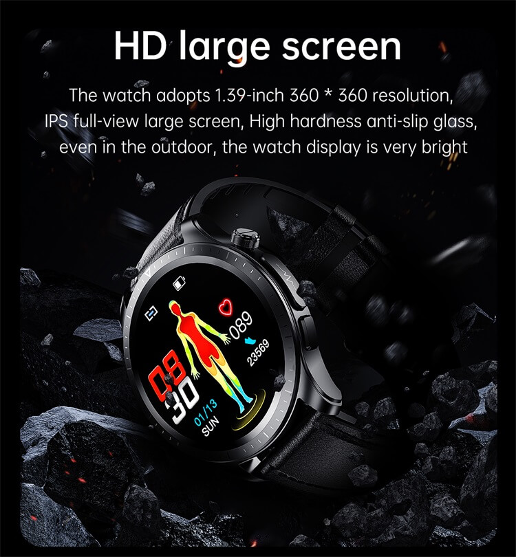 E420 ECG AFE Monitoraggio 1,39 pollici IPS HD Smart Watch a grande schermo-Shenzhen Shengye Technology Co., Ltd