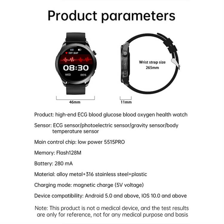 E420 ECG AFE Monitoreo Reloj inteligente de pantalla grande IPS HD de 1,39 pulgadas-Shenzhen Shengye Technology Co.,Ltd