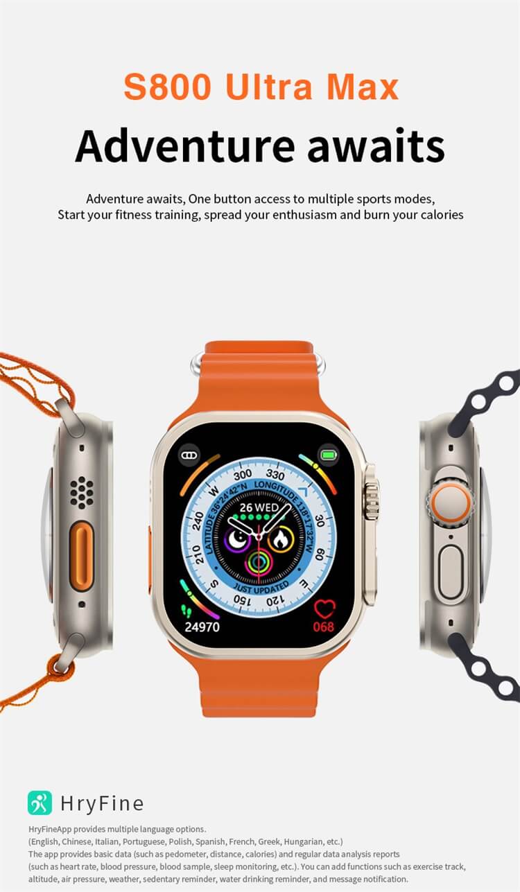 Умные часы S800 Ultra Max-Shenzhen Shengye Technology Co.,Ltd