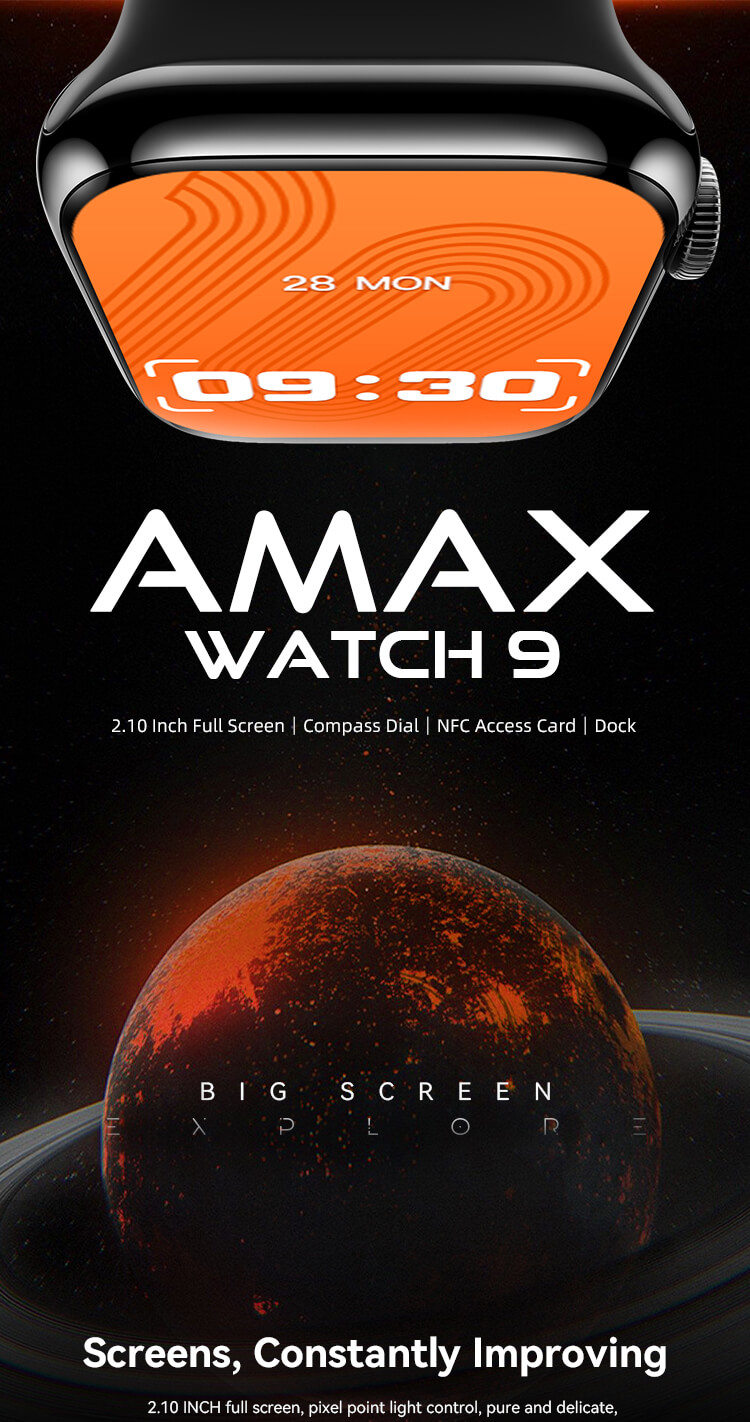 Reloj inteligente AMAX Watch 9 con correa de color dorado-Shenzhen Shengye Technology Co., Ltd