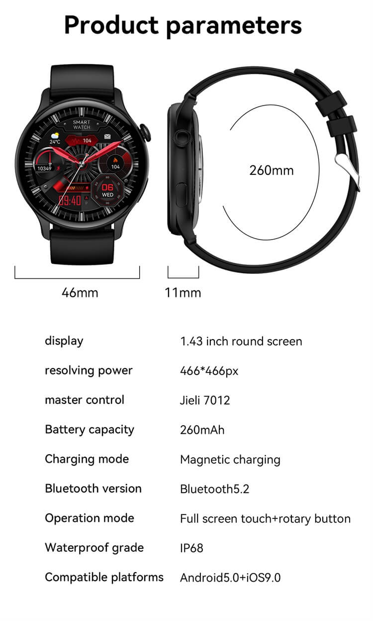 HK85 Smart Watch AMOLED HD Layar Besar-Shenzhen Shengye Technology Co.,Ltd