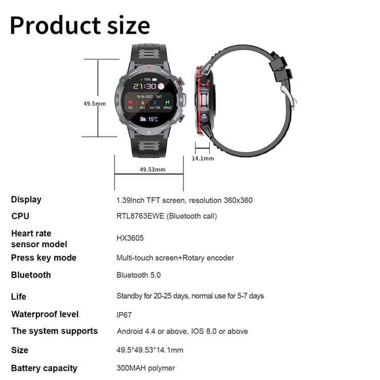 G102 Smart Watch Differentiated Sppearance Design-Shenzhen Shengye Technology Co.,Ltd