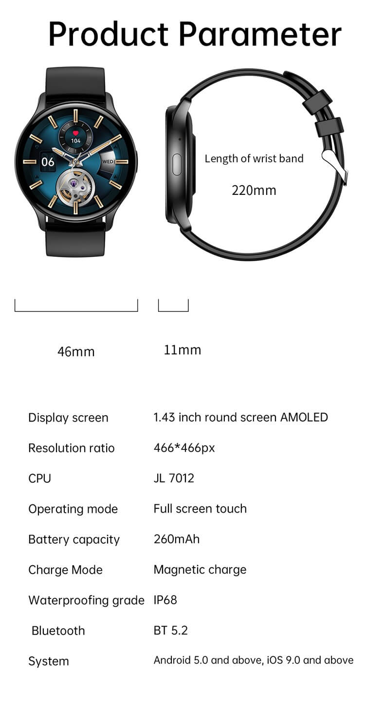 HK89 Smart Watch AMOLED groot scherm-Shenzhen Shengye Technology Co., Ltd