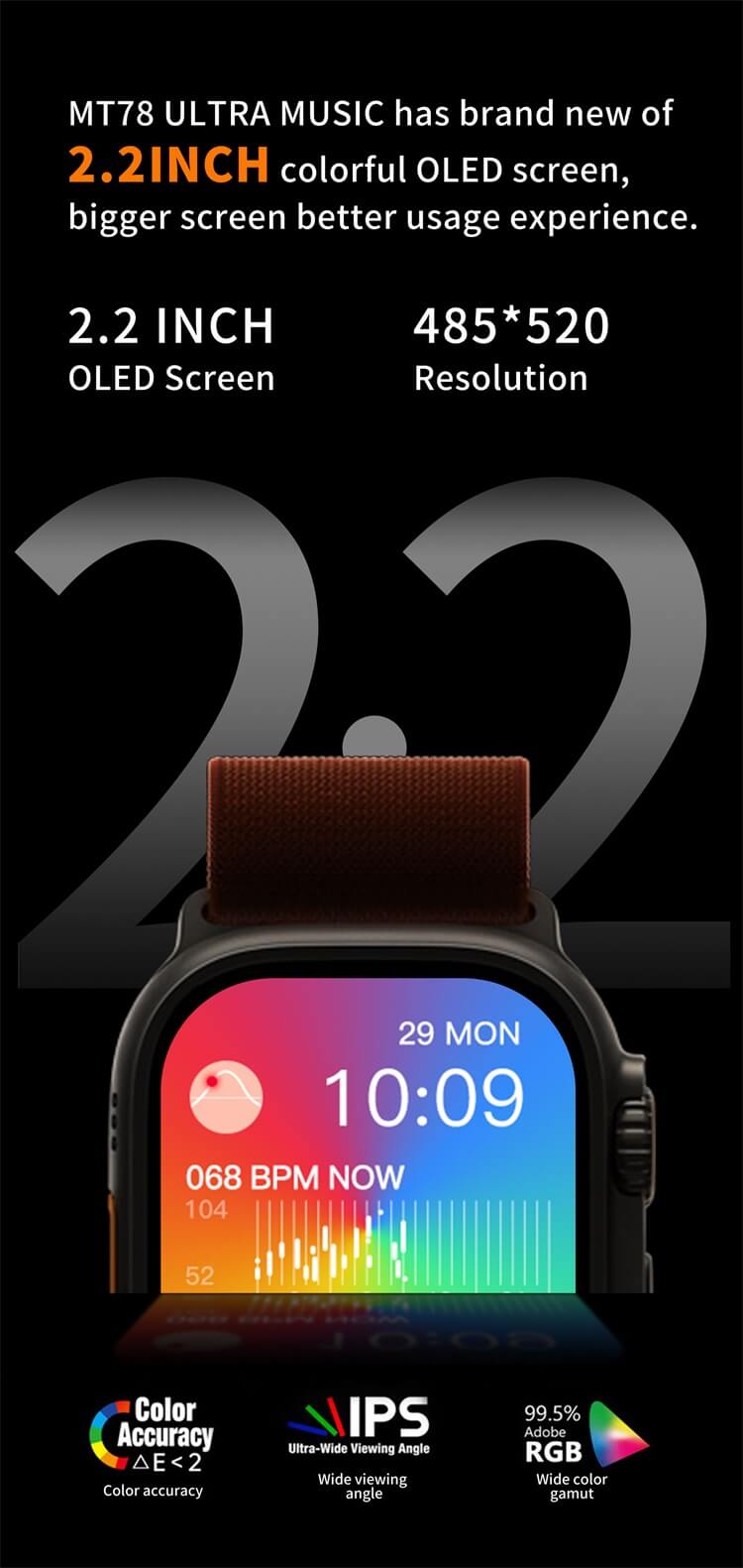 MT78 Ultra 2.2 インチ超大画面スマートウォッチ-Shenzhen Shengye Technology Co.,Ltd