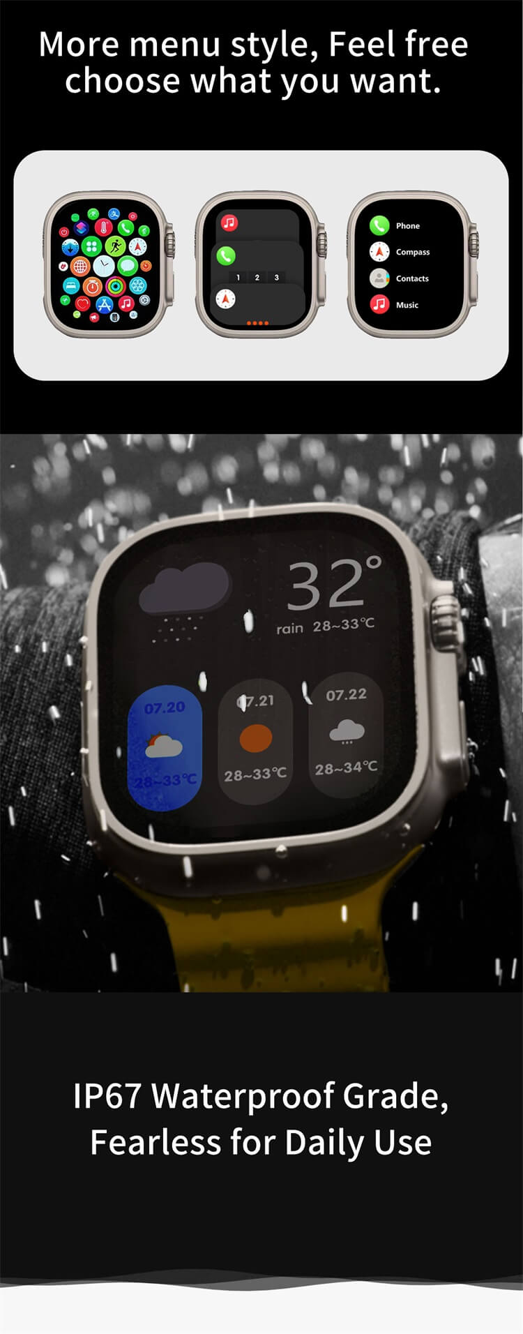 MT78 Ultra 2,2 inch supergroot scherm smartwatch-Shenzhen Shengye Technology Co., Ltd