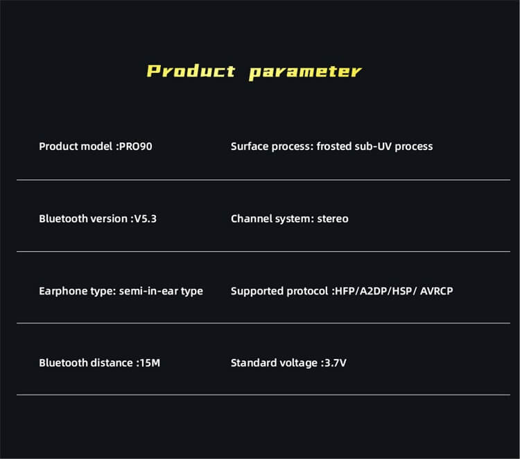 Беспроводные наушники Pro 90 TWS с интеллектуальным цифровым дисплеем и модным внешним видом-Shenzhen Shengye Technology Co.,Ltd