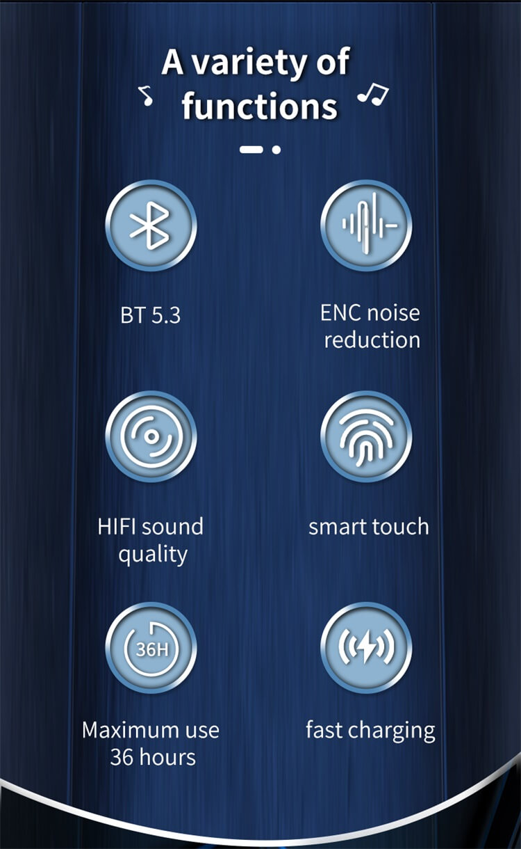Fone de ouvido sem fio J5 Pro TWS, cada detalhe é único - Shenzhen Shengye Technology Co., Ltd