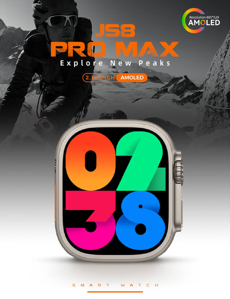 JS8 Pro Max 2.10 بوصة AMOLED ساعة ذكية بشاشة كبيرة - Shenzhen Shengye Technology Co.,Ltd