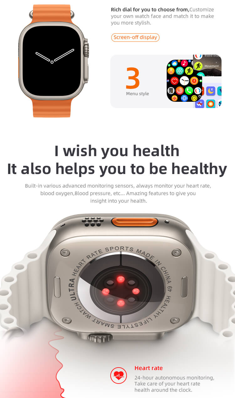 JS8 Pro Max 2,10 inch AMOLED Smart Watch met groot scherm - Shenzhen Shengye Technology Co., Ltd