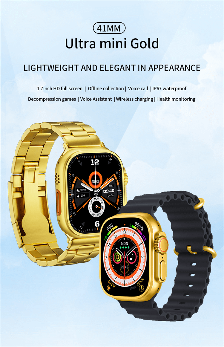 Ultra Mini Gold 420*480 High Resolution Smart Watch-Shenzhen Shengye Technology Co.,Ltd