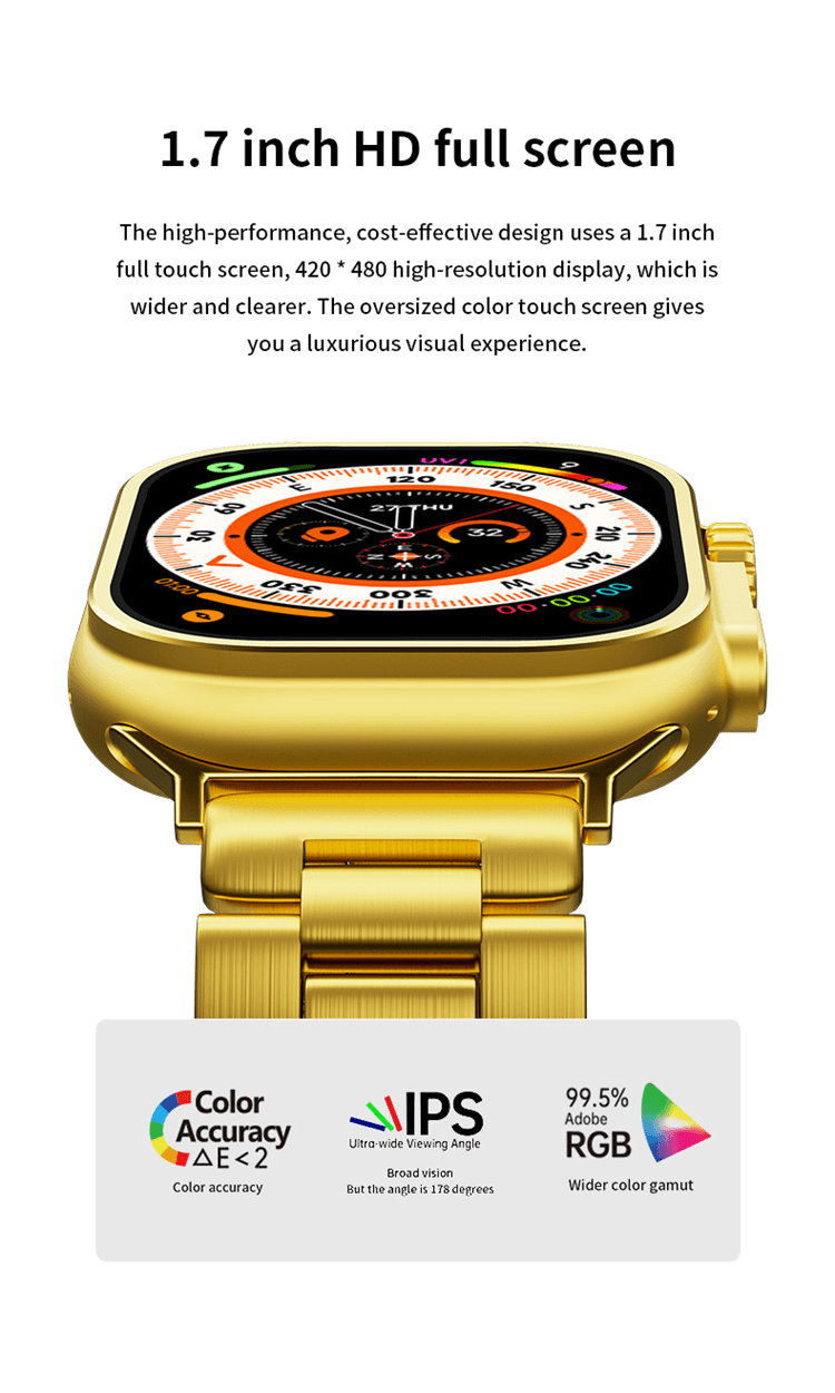 Ultra Mini Gold 420*480 Reloj inteligente de alta resolución-Shenzhen Shengye Technology Co.,Ltd