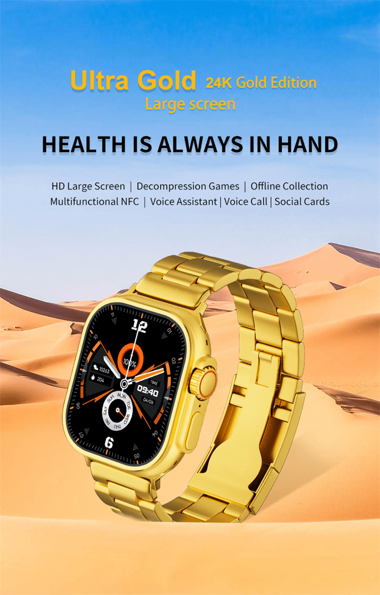 Ultra Gold 24K Gold Edition Large Screen Smart Watch-Shenzhen Shengye Technology Co.,Ltd