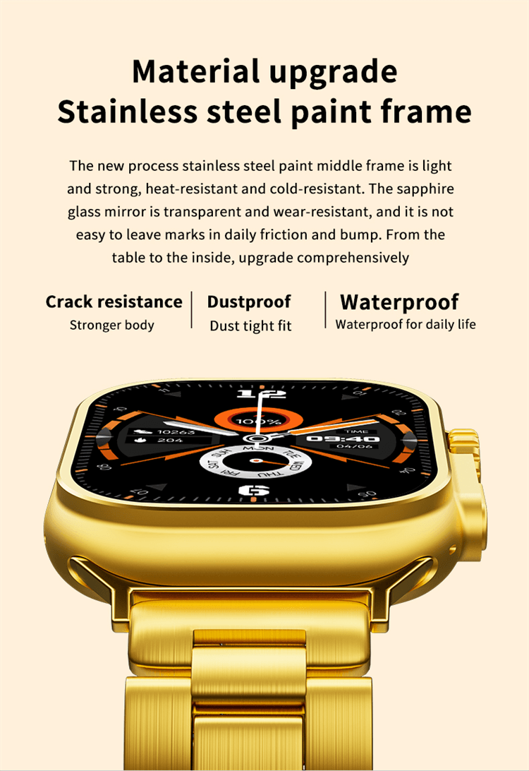 Ultra Gold 24K Gold Edition Smart Watch met groot scherm - Shenzhen Shengye Technology Co., Ltd