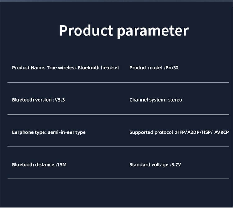 Auriculares Pro 30 de potencia ultrabaja en el oído inalámbricos-Shenzhen Shengye Technology Co.,Ltd