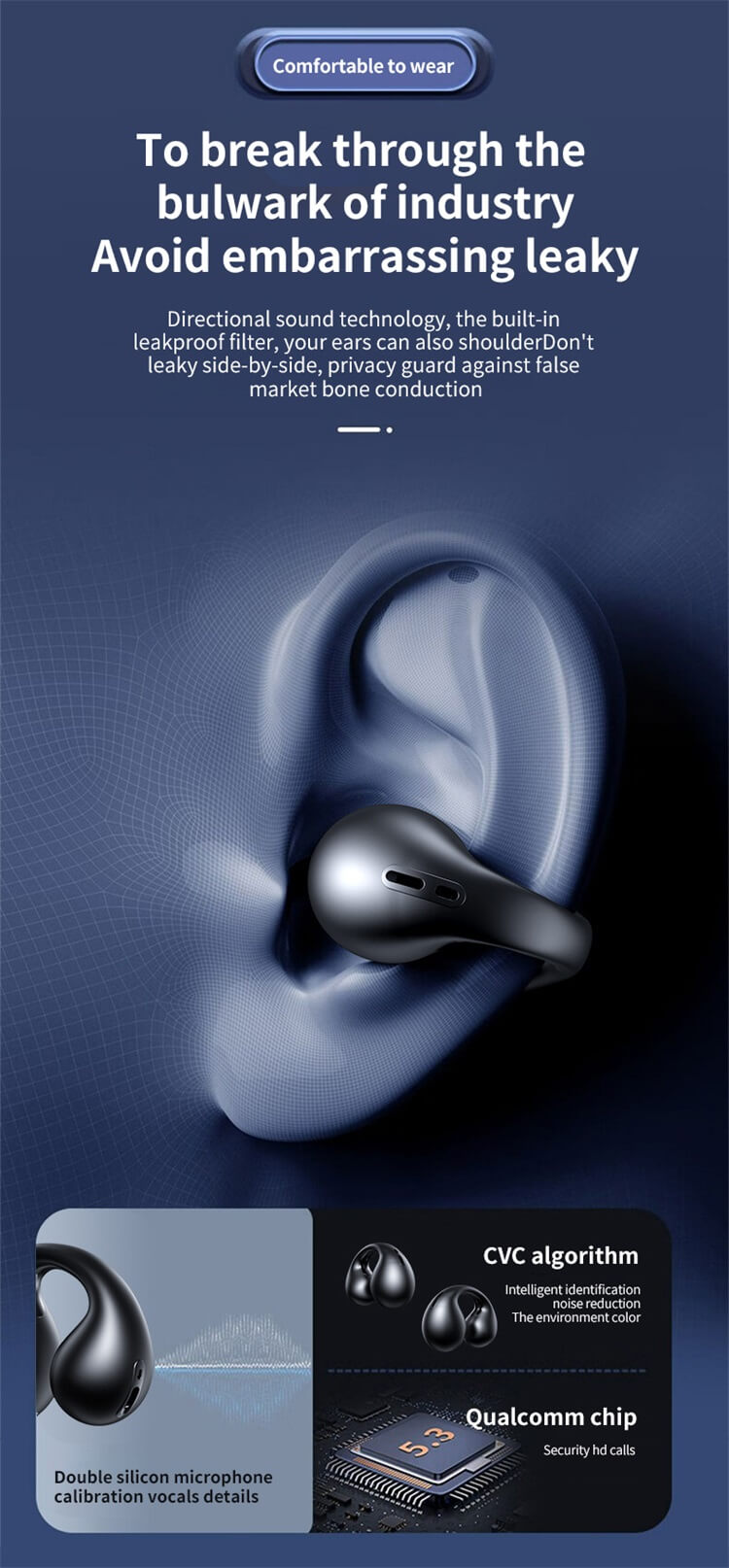 Auricular inalámbrico de larga duración YK10-Shenzhen Shengye Technology Co.,Ltd