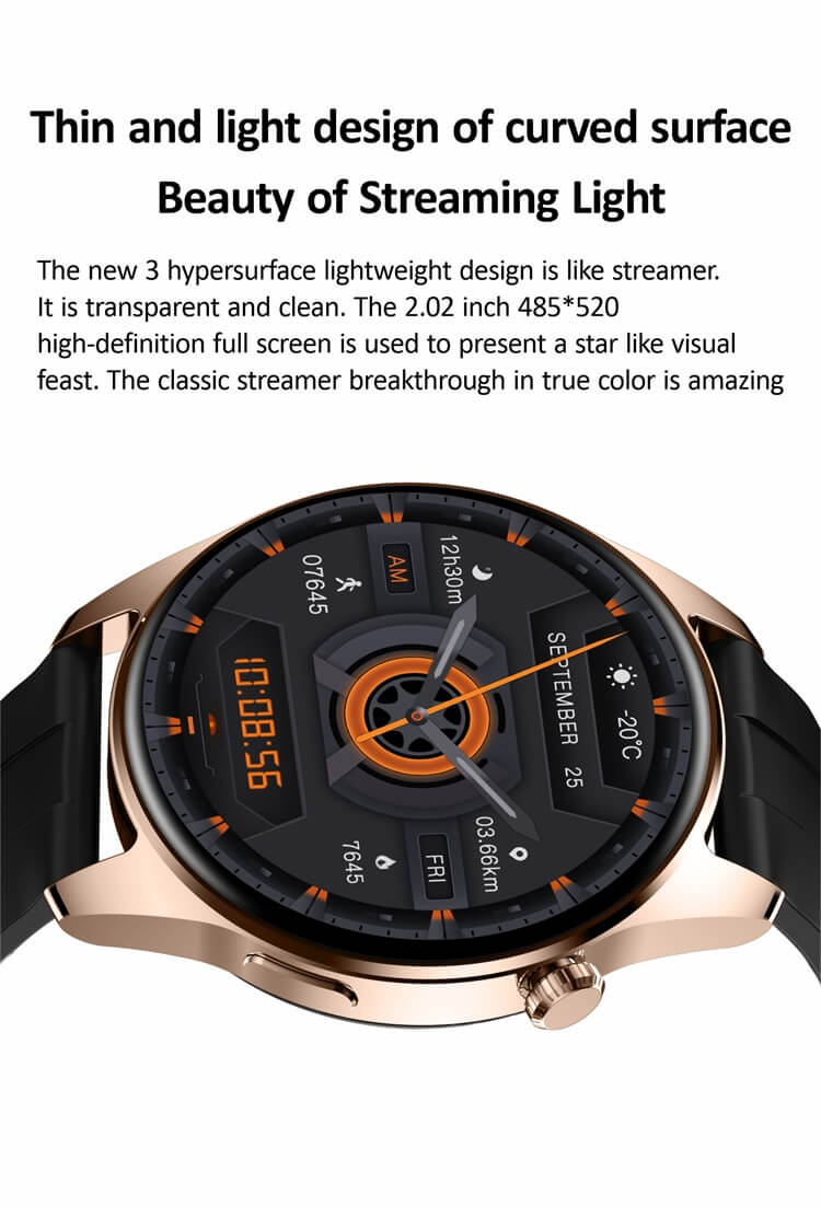 HK4 Hero AMOLED Display Smartwatch γυάλινη πυξίδα ανθεκτική στις γρατσουνιές NFC Offline Payment-Shenzhen Shengye Technology Co.,Ltd