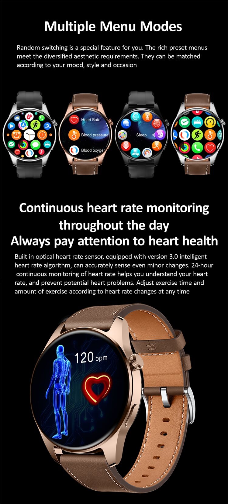 HK4 Hero AMOLED Display Smartwatch Scratch Resistant Glass Compass NFC Offline Payment-Shenzhen Shengye Technology Co.,Ltd