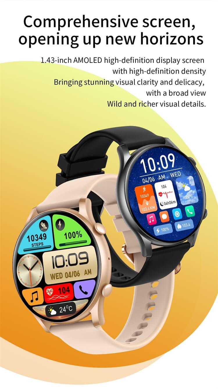 L52 Pro 1,43 pouces AMOLED SmartWatch surveillance de la santé entraînement respiratoire IP68 étanche-Shenzhen Shengye Technology Co., Ltd