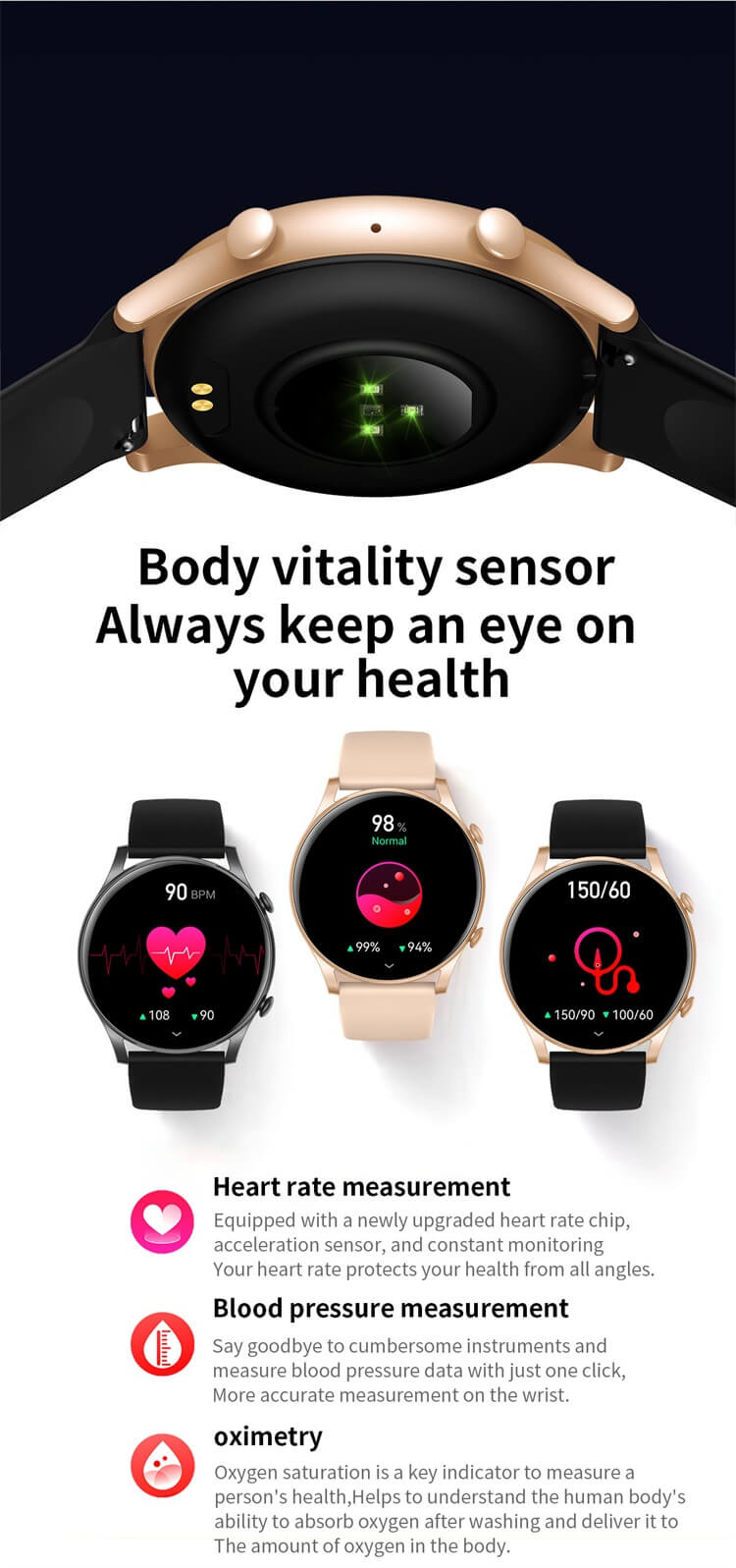 L52 Pro 1,43-calowy zegarek AMOLED SmartWatch Monitorowanie stanu zdrowia Trening oddechowy IP68 Wodoodporny-Shenzhen Shengye Technology Co., Ltd