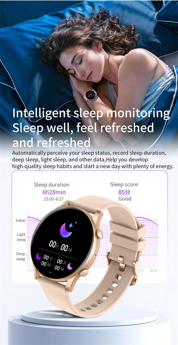 L52 Pro 1,43 pouces AMOLED SmartWatch surveillance de la santé entraînement respiratoire IP68 étanche-Shenzhen Shengye Technology Co., Ltd