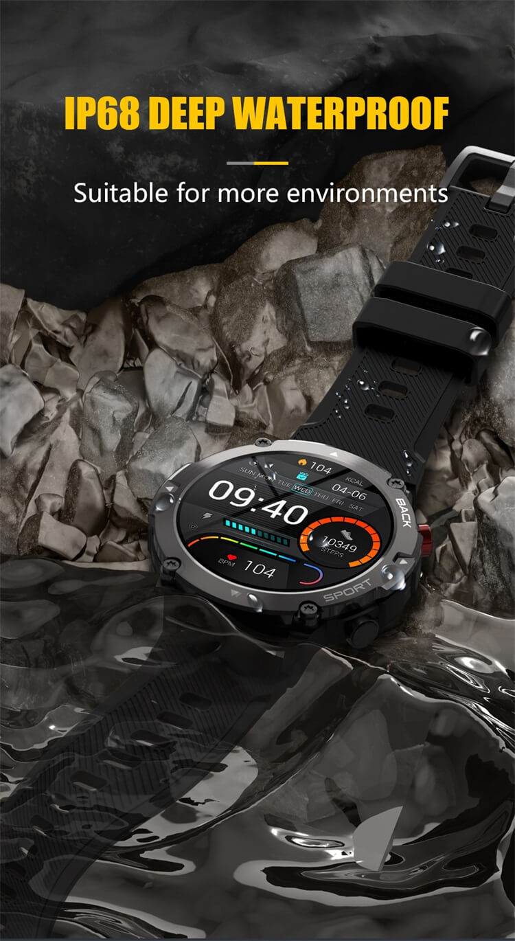 C21 Pro Outdoor Three Proofing Smartwatch 300mAh Battery Capacity 128M Memory IP68 Waterproof-Shenzhen Shengye Technology Co.,Ltd