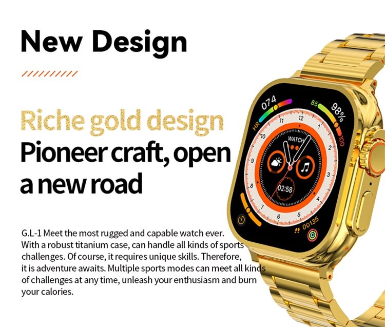 GL-1 Orologio intelligente color oro-Shenzhen Shengye Technology Co.,Ltd