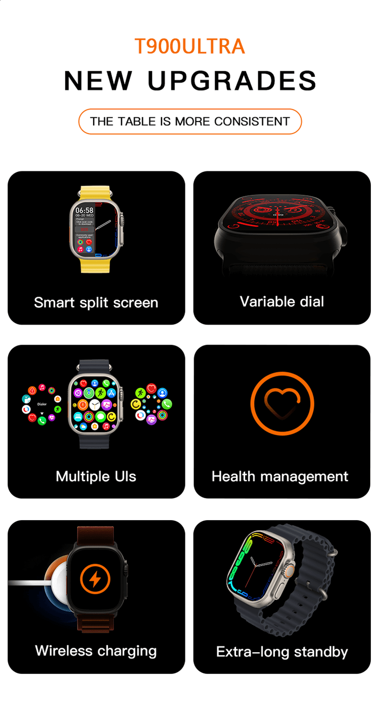 T900 Ultra 2,09 pouces Smartwatch HD Appel Bluetooth 30 jours d'autonomie en veille Écran haute définition-Shenzhen Shengye Technology Co., Ltd