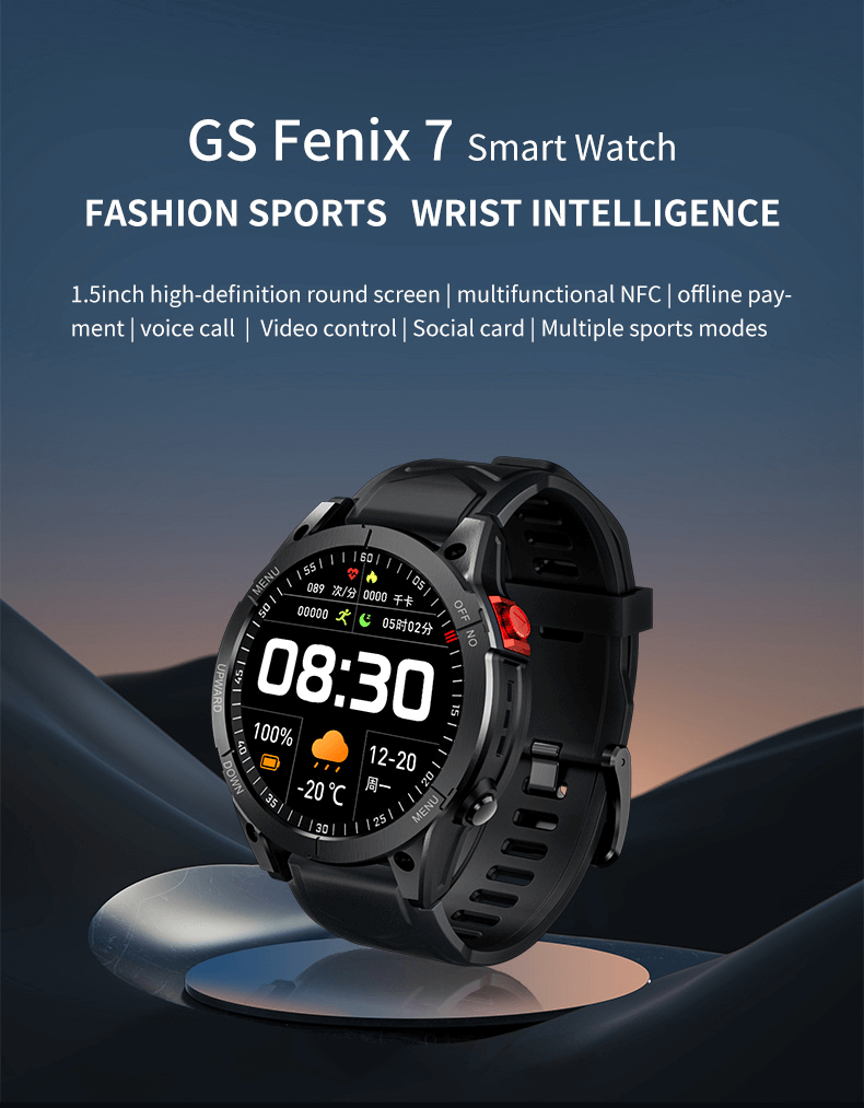 GS Fenix ​​7 SmartWatch Социальная карта Голосовой вызов Автономная оплата NFC-Shenzhen Shengye Technology Co.,Ltd