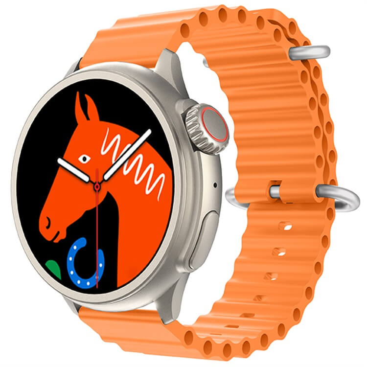 Reloj Inteligente Smart Watch Nfc Pantalla Redonda Hw3 Max Naranja GENERICO