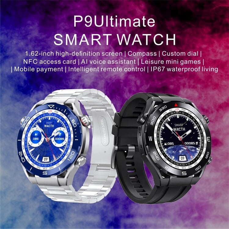 P9 Ultimate Smartwatch NFC Access Control Puzzle Games Mobile Payment-Shenzhen Shengye Technology Co.,Ltd