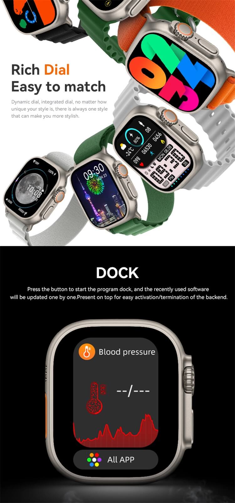 HW9 Ultra Max AMOLED Reloj inteligente NFC Control de acceso Patrón de brújula Medición de salud-Shenzhen Shengye Technology Co., Ltd