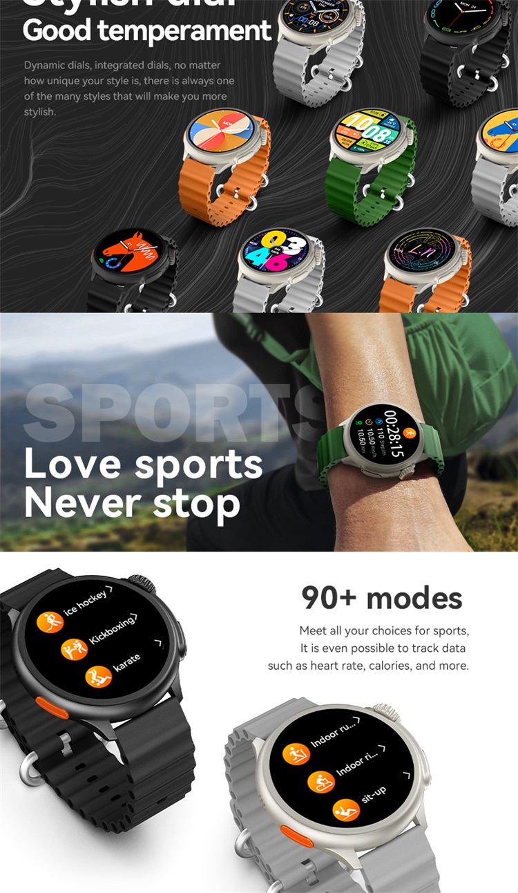 HW3 Ultra Max Smartwatch Asistente de voz Control de acceso NFC Medición de salud-Shenzhen Shengye Technology Co., Ltd