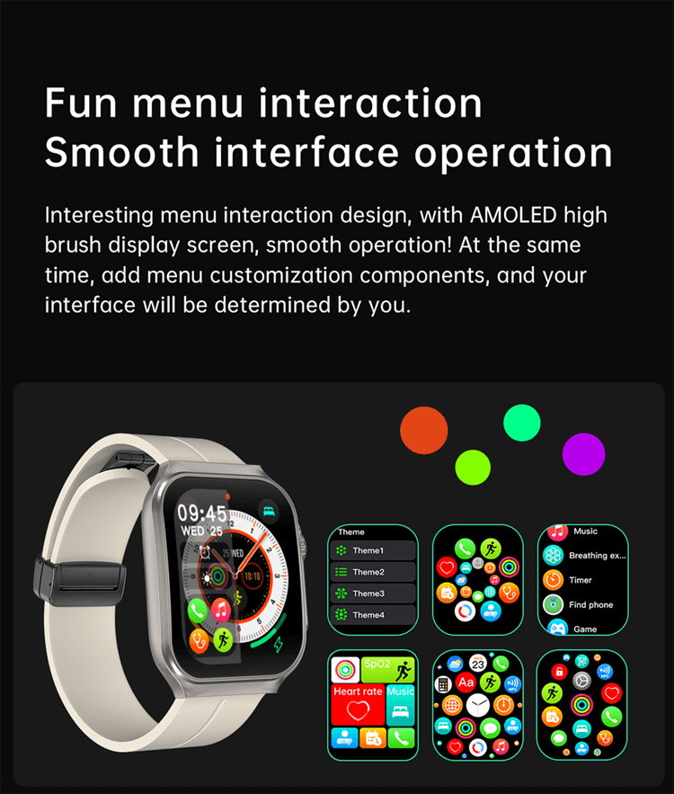 OA88 Smartwatch 1.96 인치 AMOLED 울트라 클리어 스크린 3D 유연한 표면 디자인-Shenzhen Shengye Technology Co.,Ltd