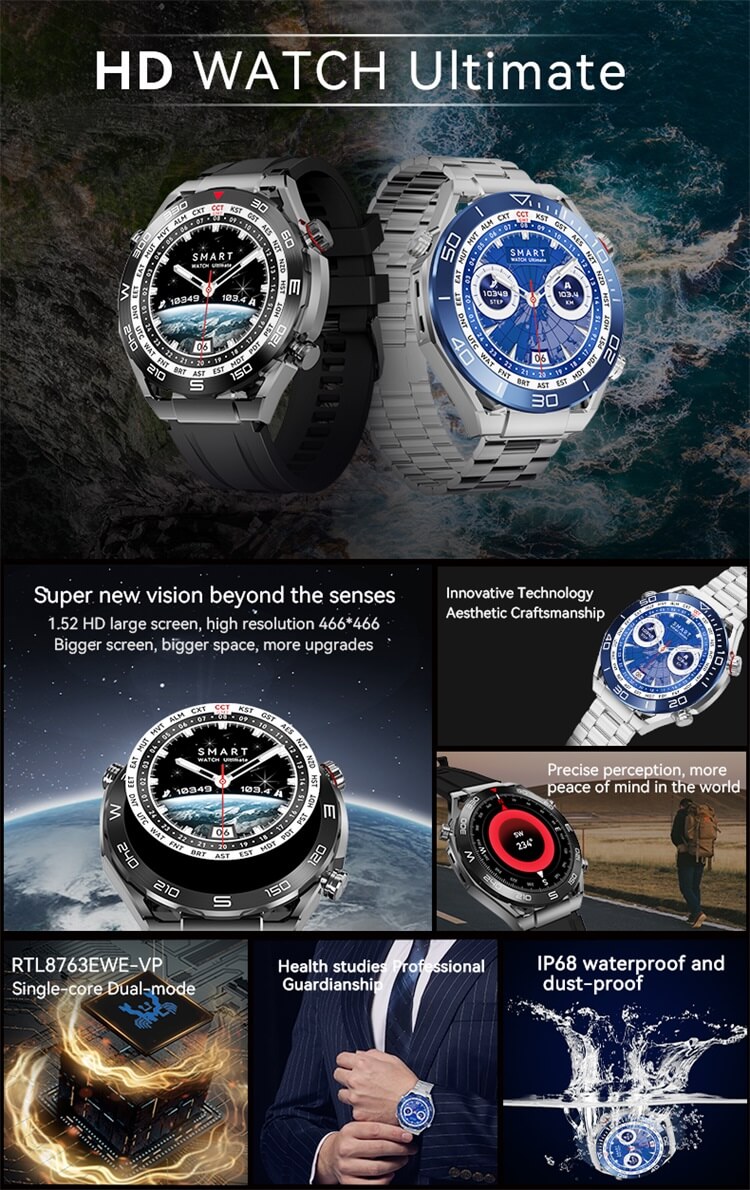 HD Watch Ultimate Long Battery Life IP68 Waterproof Round Screen-Shenzhen Shengye Technology Co.,Ltd