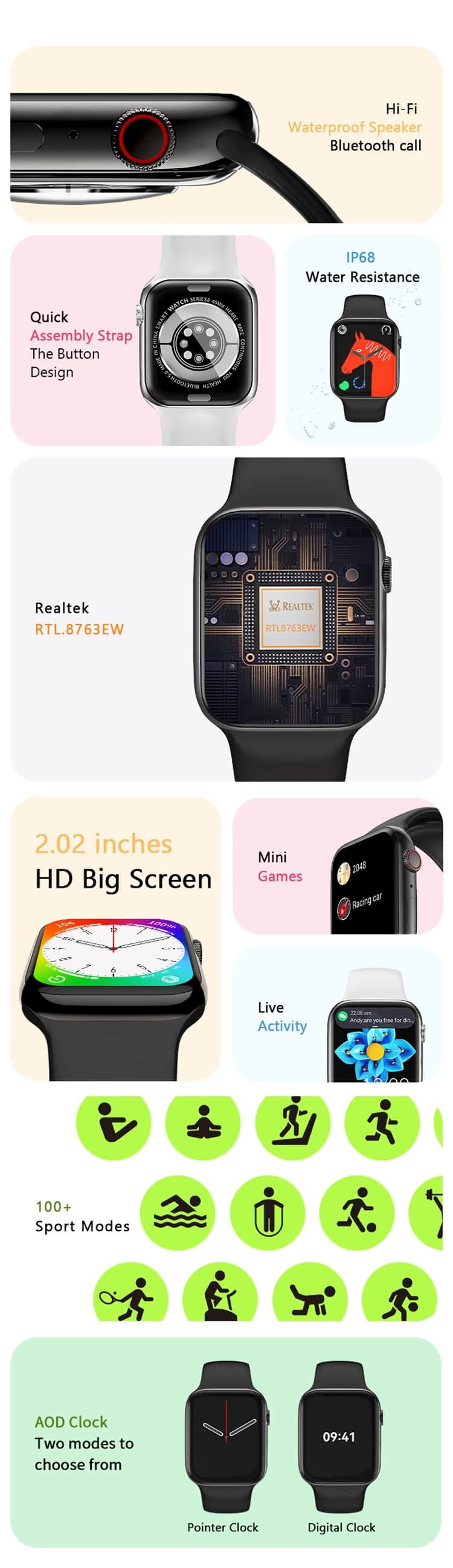 HD SE Smart Watch NFC Function 2.02 Inches HD Screen Customize Your Favourite Dials-Shenzhen Shengye Technology Co.,Ltd