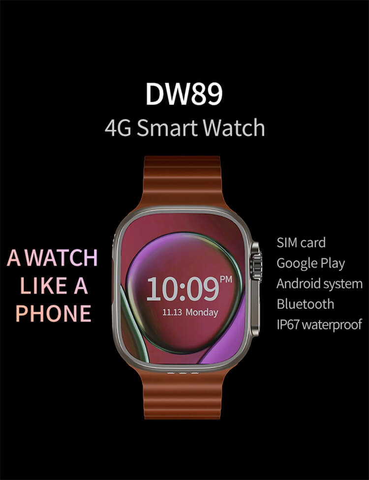 Versione fotocamera DW89 4G Sim Card Wifi Smart Watch Sistema di posizionamento globale IP67 Impermeabile-Shenzhen Shengye Technology Co., Ltd