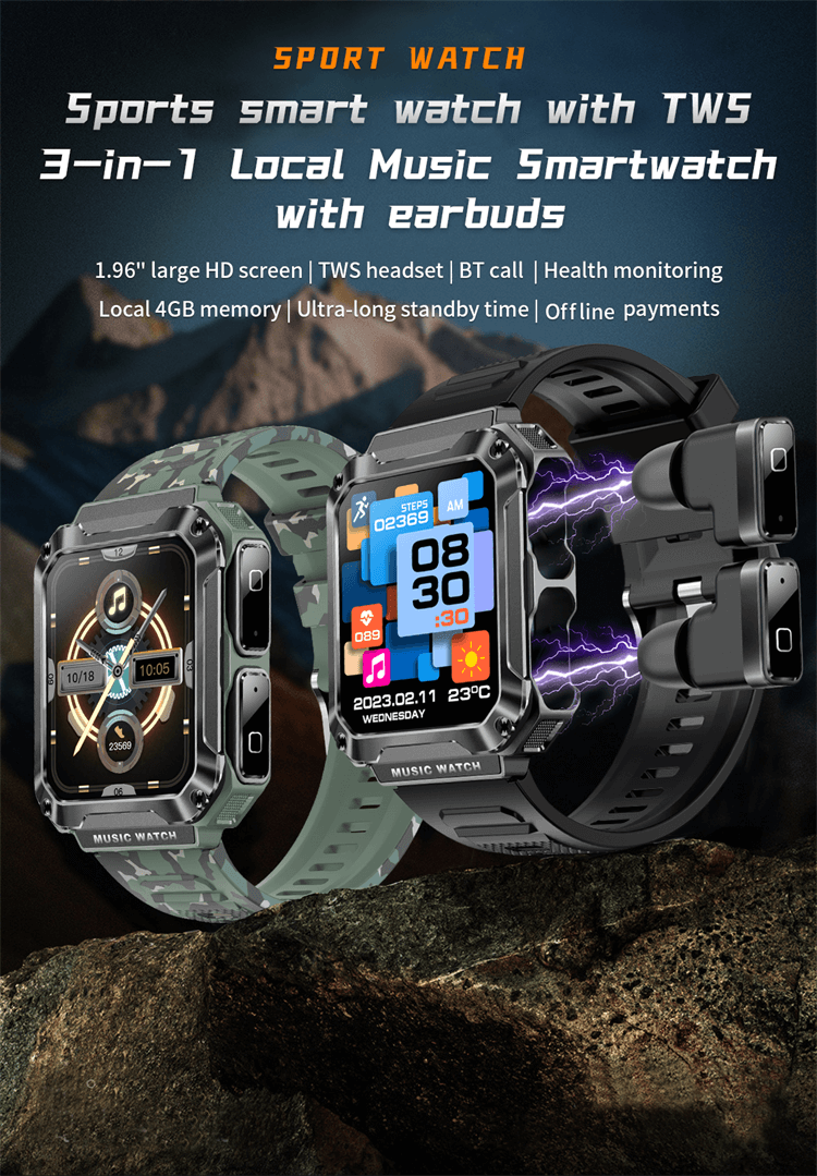 T93 Sports Watch TWS Headset Local 4GB Memory Offline Payments-Shenzhen Shengye Technology Co.,Ltd