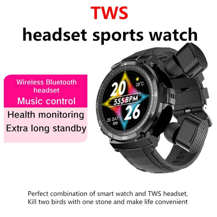 M68 TWS Sports Watch Health Measurement Remote Control Photography IP67 Waterproof-Shenzhen Shengye Technology Co.,Ltd